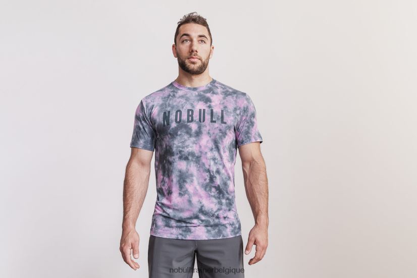 NOBULL tee-shirt homme (tie-dye) rose & ardoise88R8PT784