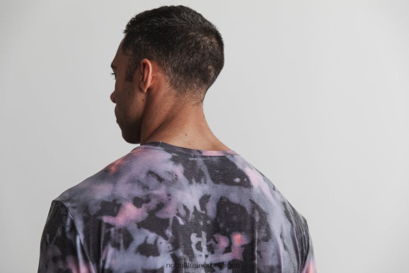 NOBULL tee-shirt homme (tie-dye) rose & noir88R8PT793