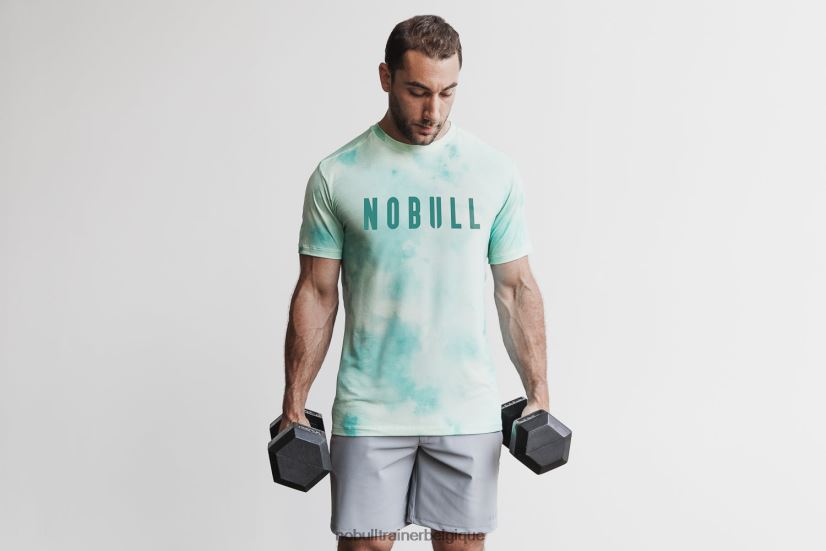 NOBULL tee-shirt homme (tie-dye) vanille & aqua88R8PT783