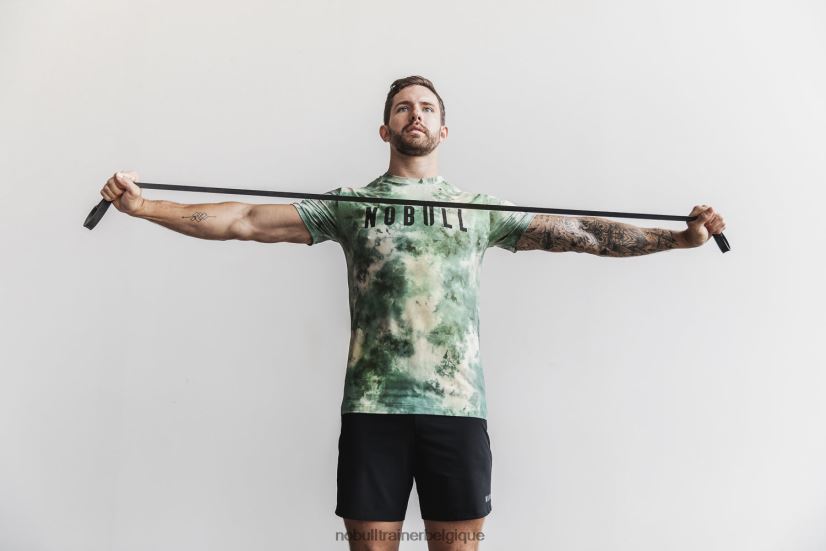 NOBULL tee-shirt homme (tie-dye) vanille & vert armée88R8PT788