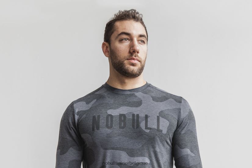 NOBULL tee-shirt à manches longues pour hommes (camo) anthracite88R8PT906