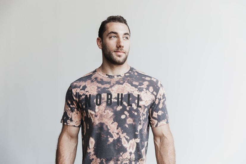 NOBULL tee-shirt pour hommes (tie-dye) beige et noir88R8PT791