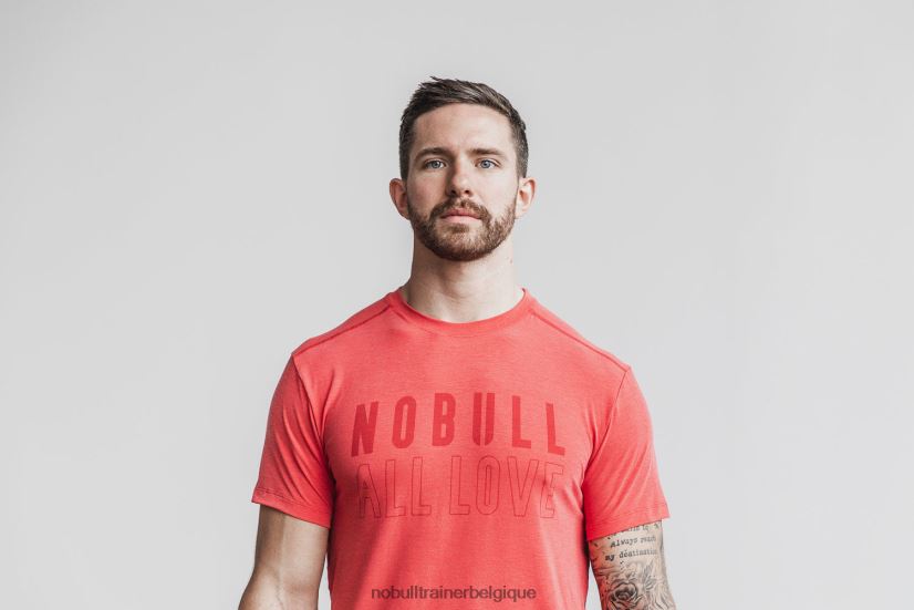 NOBULL tee-shirt pour hommes (tout amour) rouge88R8PT980