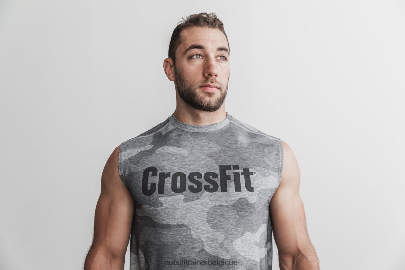 NOBULL tee-shirt sans manches crossfit homme (camo) gris88R8PT1159