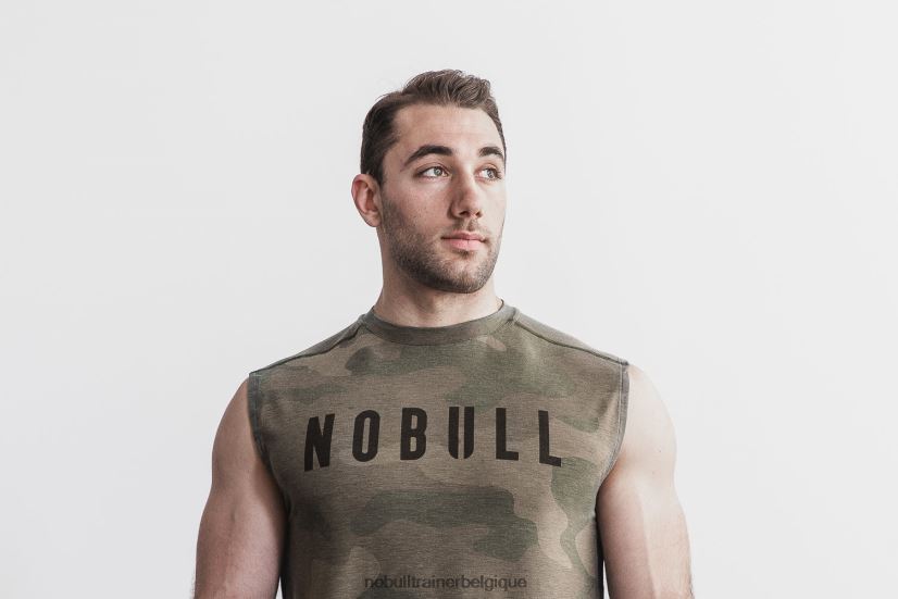 NOBULL tee-shirt sans manches pour hommes (camo) army88R8PT1091