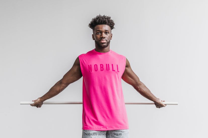 NOBULL tee-shirt sans manches pour hommes (néon) rose88R8PT1067